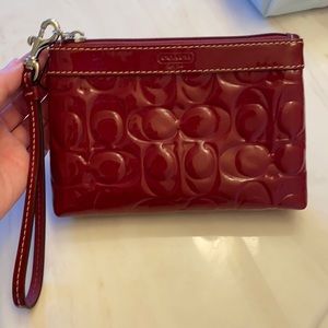 Coach wristlet - red/maroon. Never used.